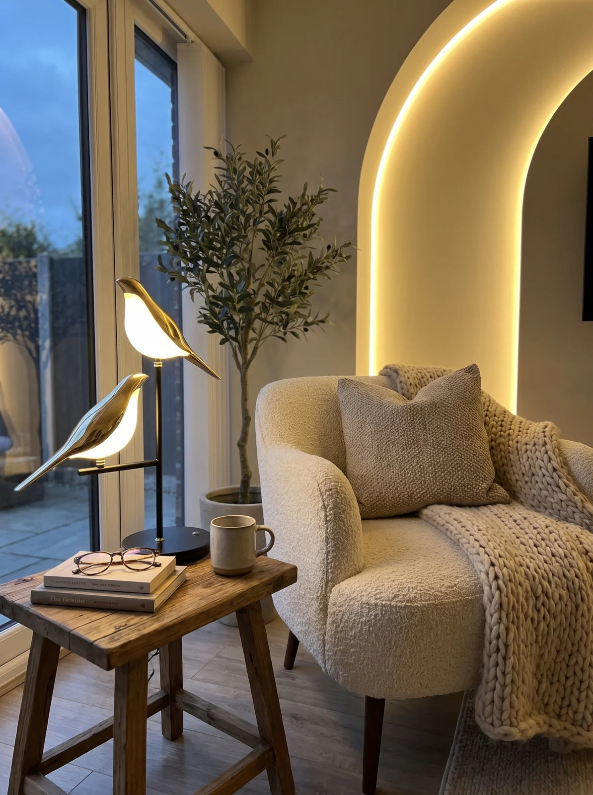 Golden Birdlight Wall Lamp - iwt3_image