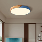 Plafonnier scandinave en bois avec LED