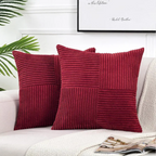 Housses de coussin en velours côtelé
