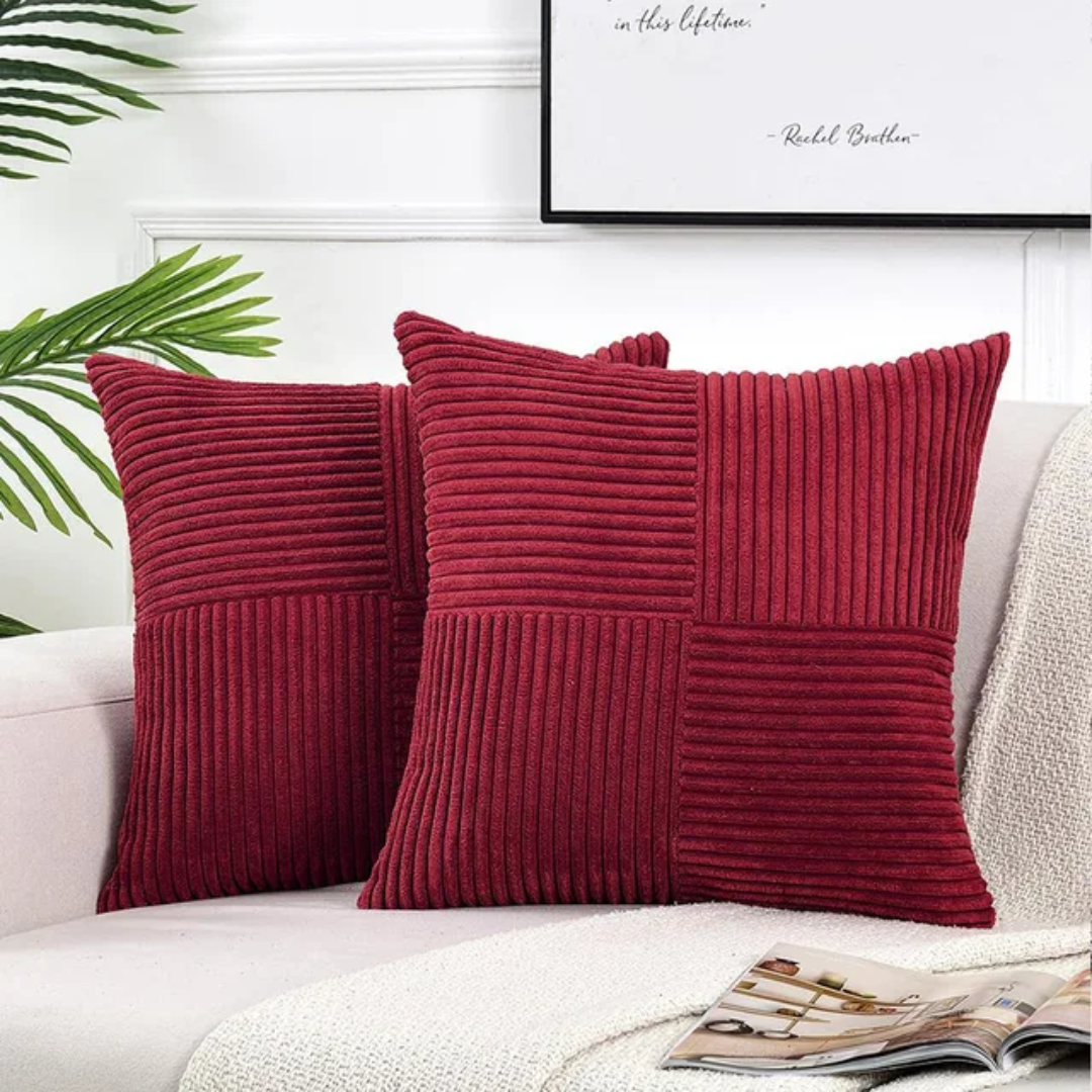 Housses de coussin en velours côtelé