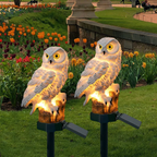 Lumière solaire de chemin de jardin hibou