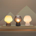 Lampe de chevet vintage en verre nervuré