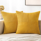 Housses de coussin en velours côtelé