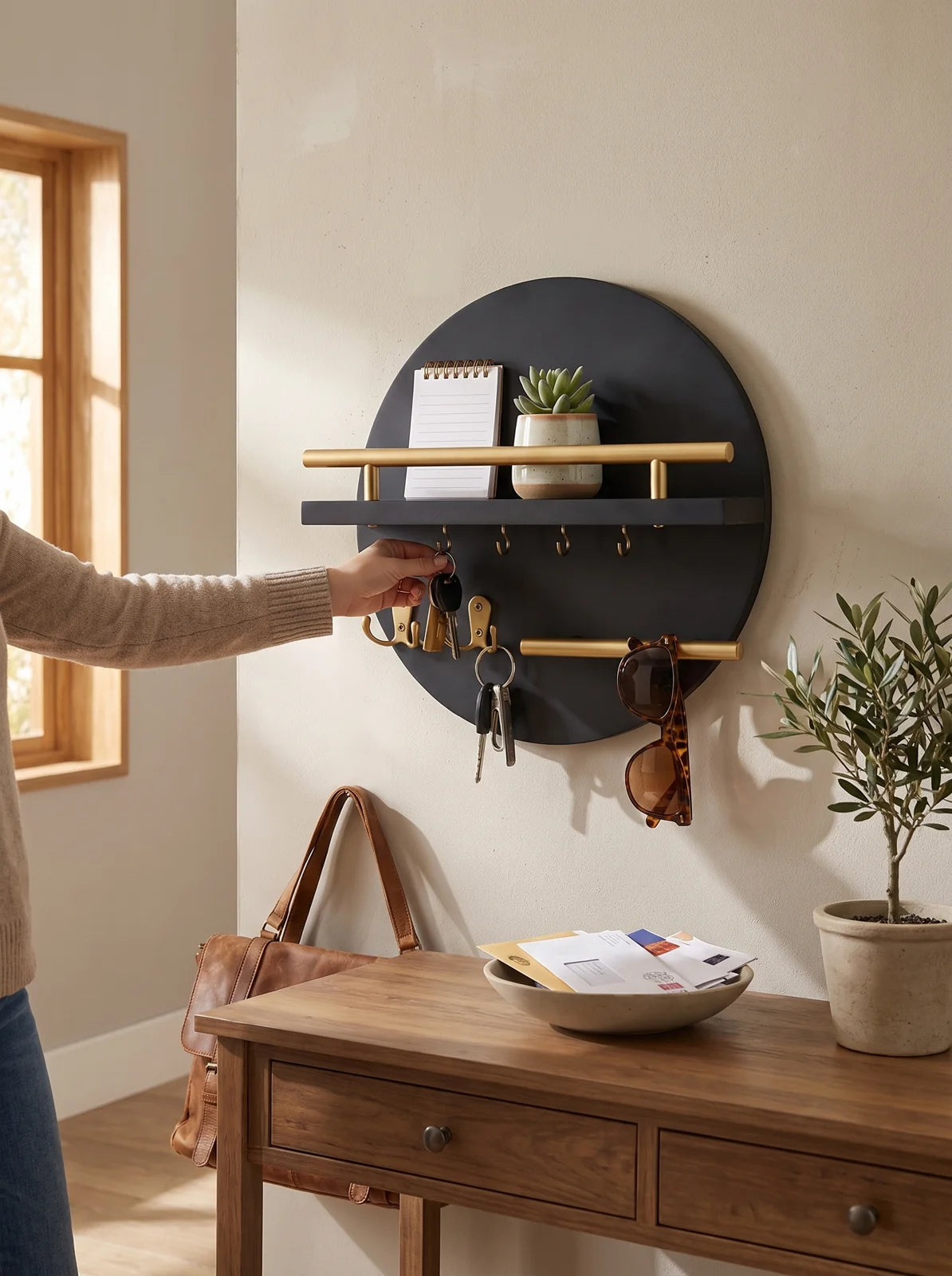 Round Wooden Key Holder - iwt1_image
