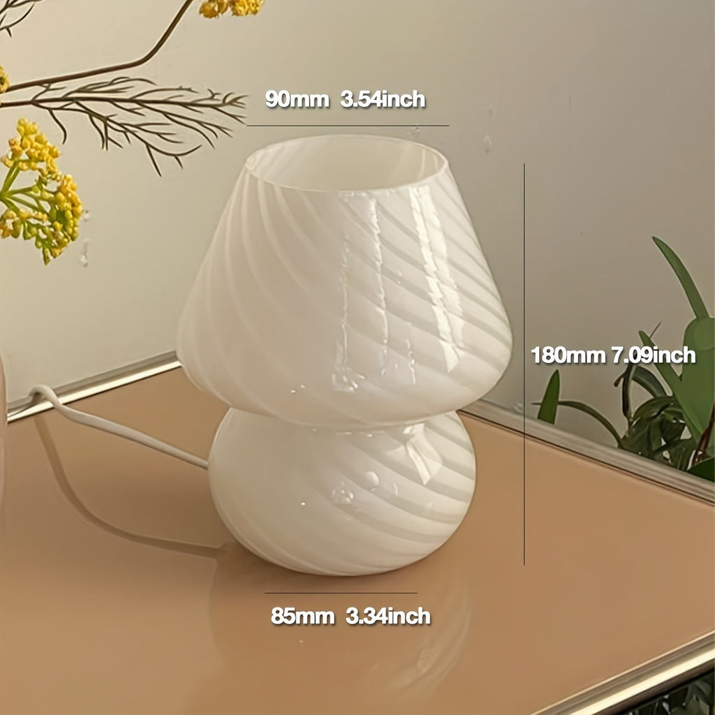 Lampe champignon en verre de style Murano