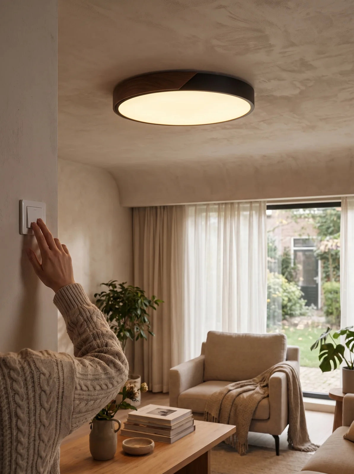 Nordic Wooden LED Ceiling Light - iwt3_image