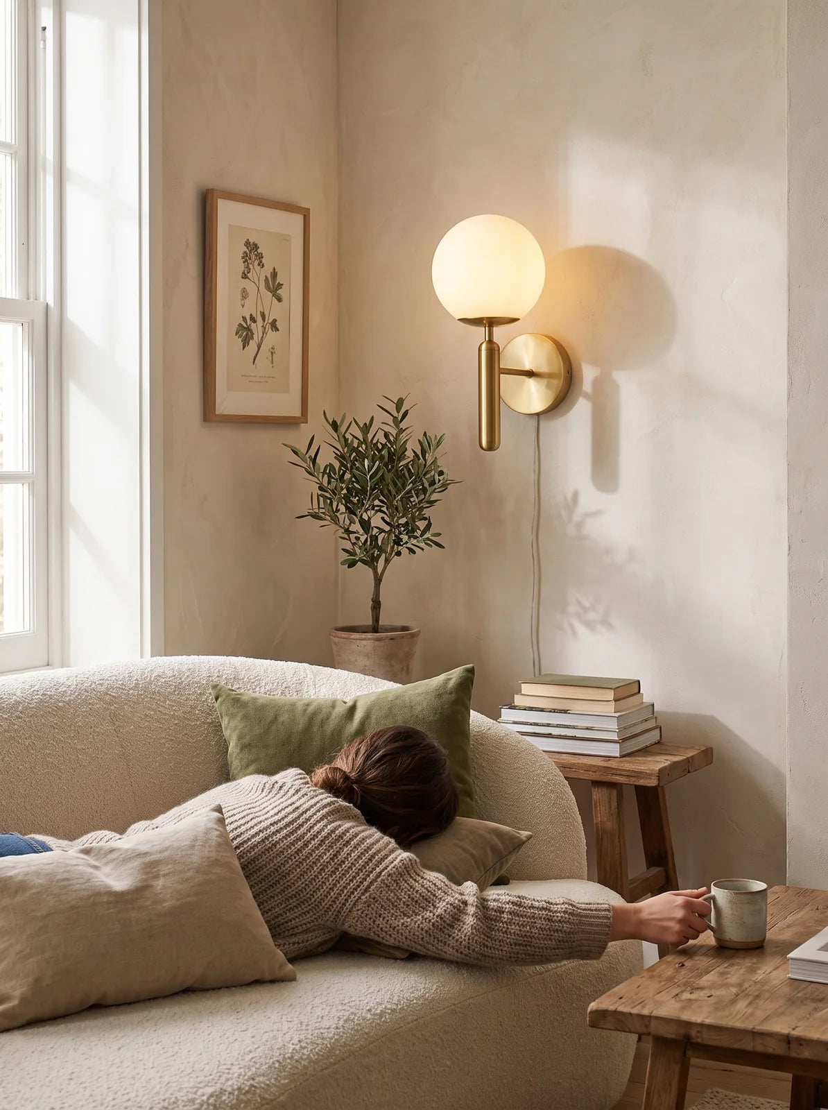Modern Glass Globe Wall Sconce - iwt3_image