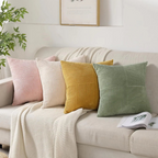 Housses de coussin en velours côtelé