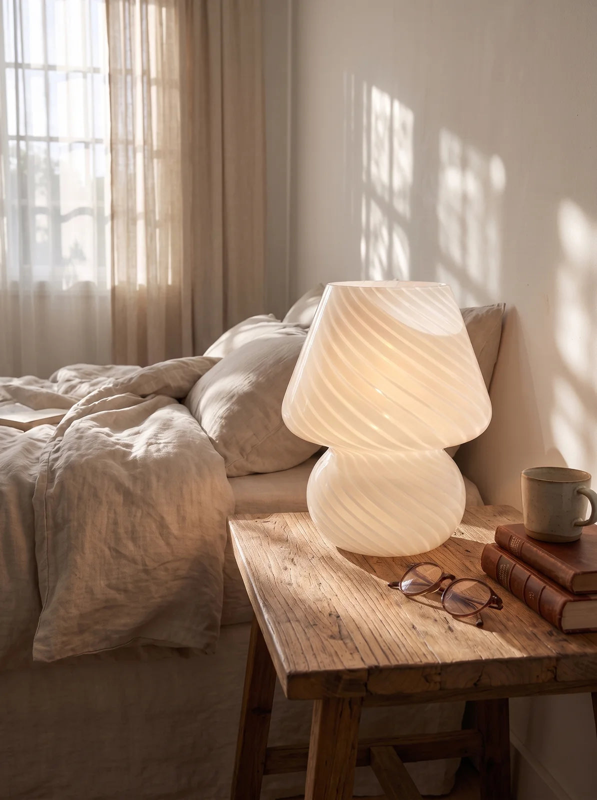 Murano-Style Glass Mushroom Lamp - iwt1_image