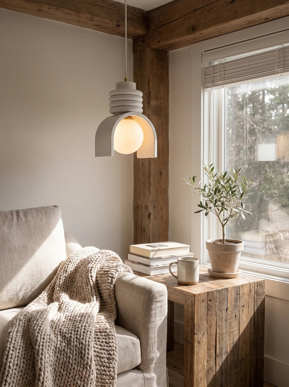 Wabi-Sabi Resin Pendant Light - iwt3_image