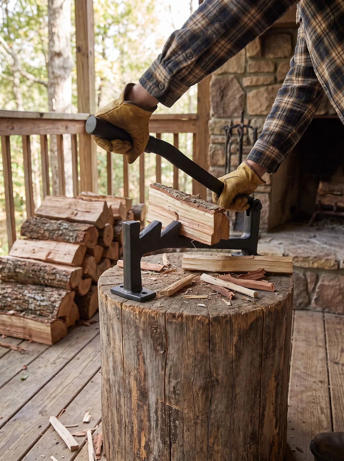 WoodMount Wall Mounted Kindling Splitter - iwt2_image