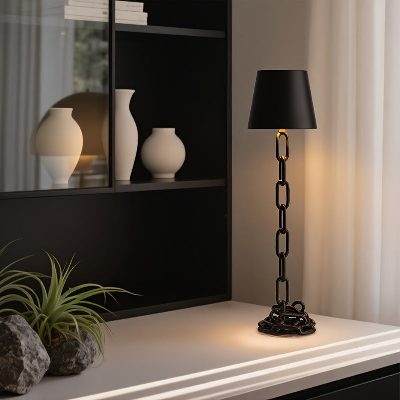 Lampe de table moderne en maillons de chaîne