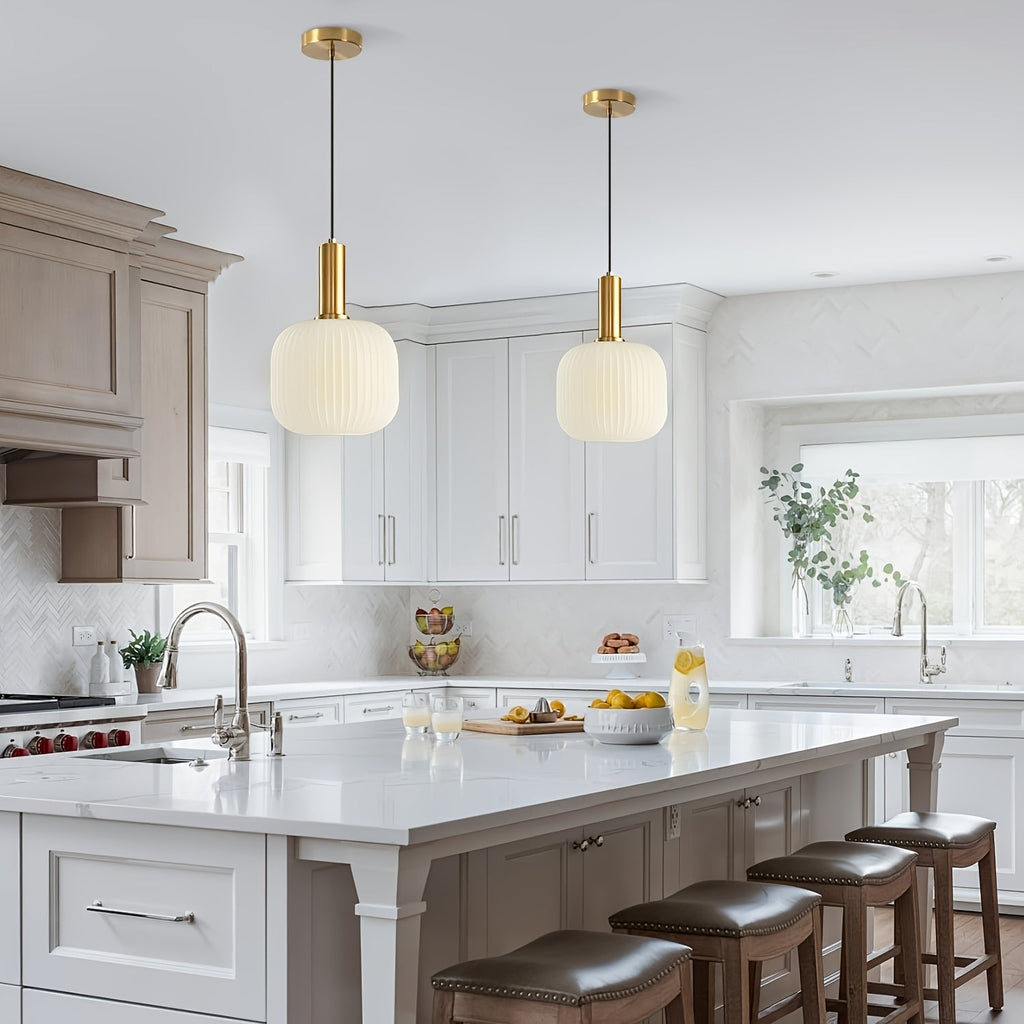 Suspension en verre à rayures