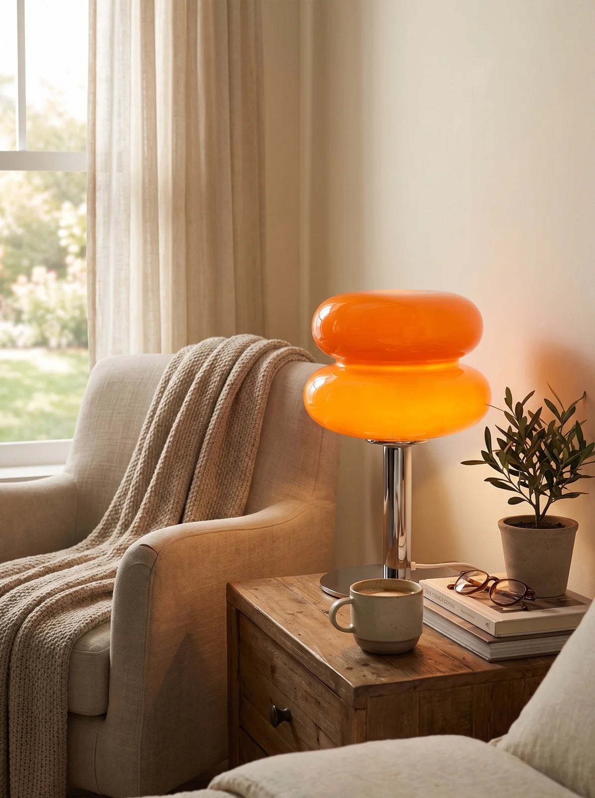 Italian Designer Glass Table Lamp - iwt3_image