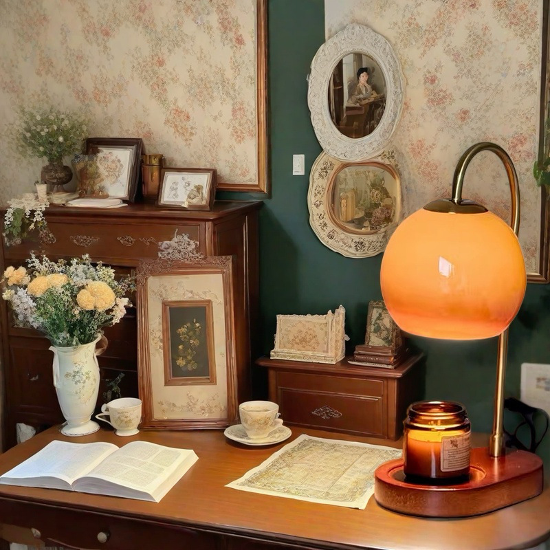 Lampe de table chauffe-bougie