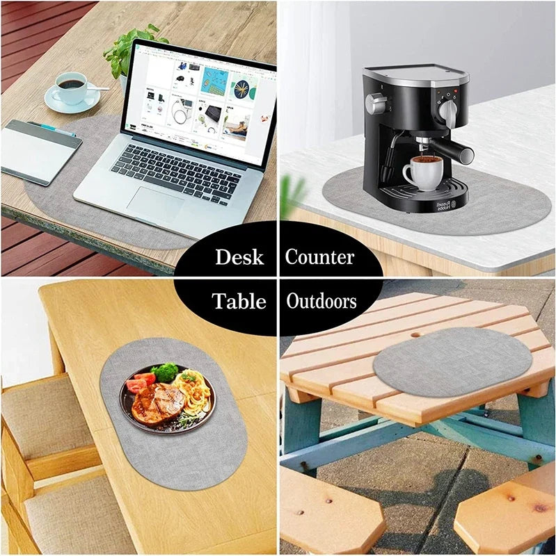 Sets de table ovales en similicuir LinoMat