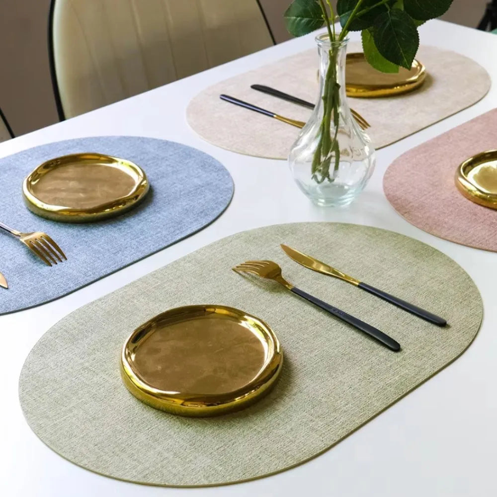 Sets de table ovales en similicuir LinoMat