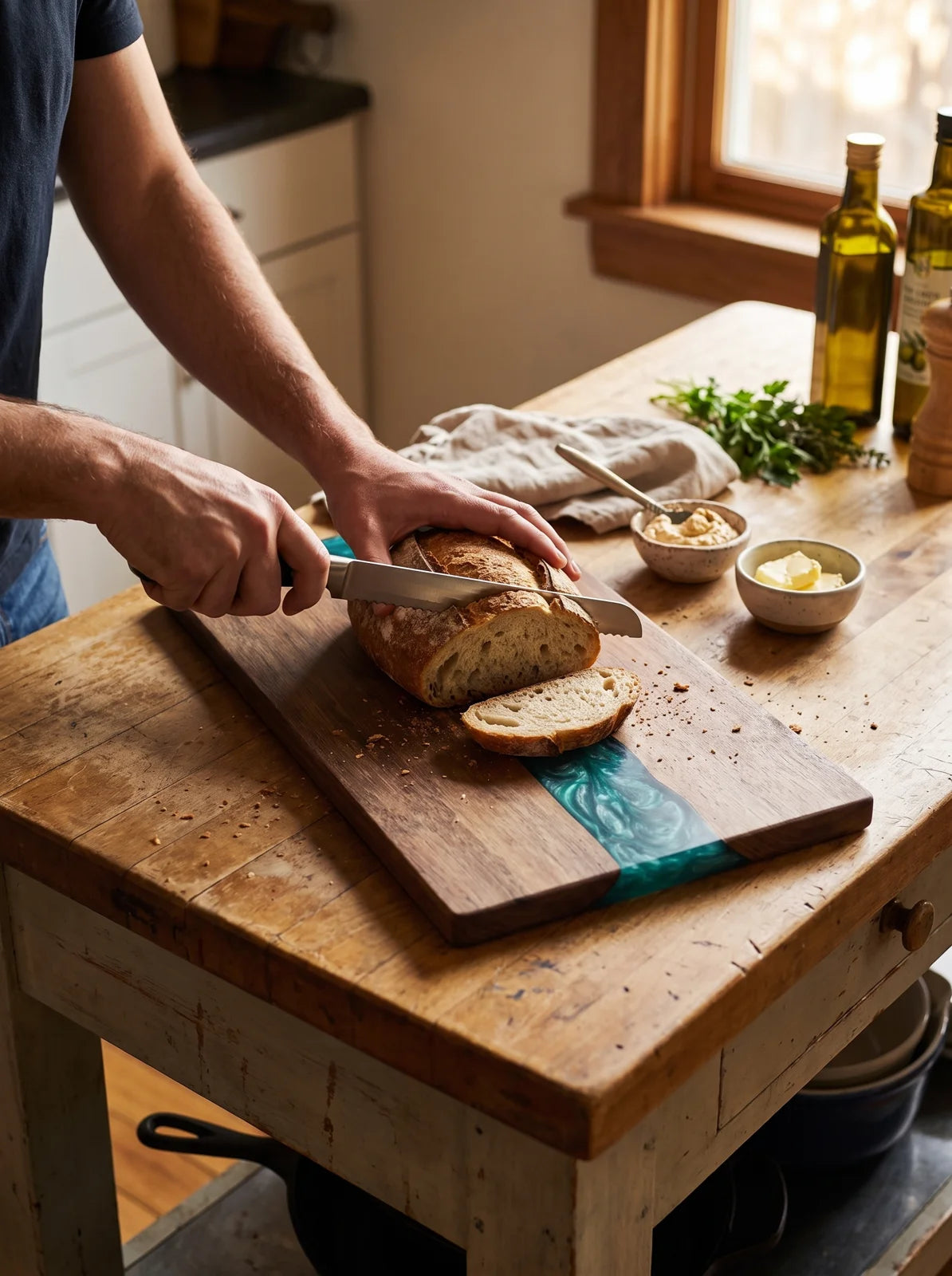 Resin River Acacia Cutting Board - iwt2_image