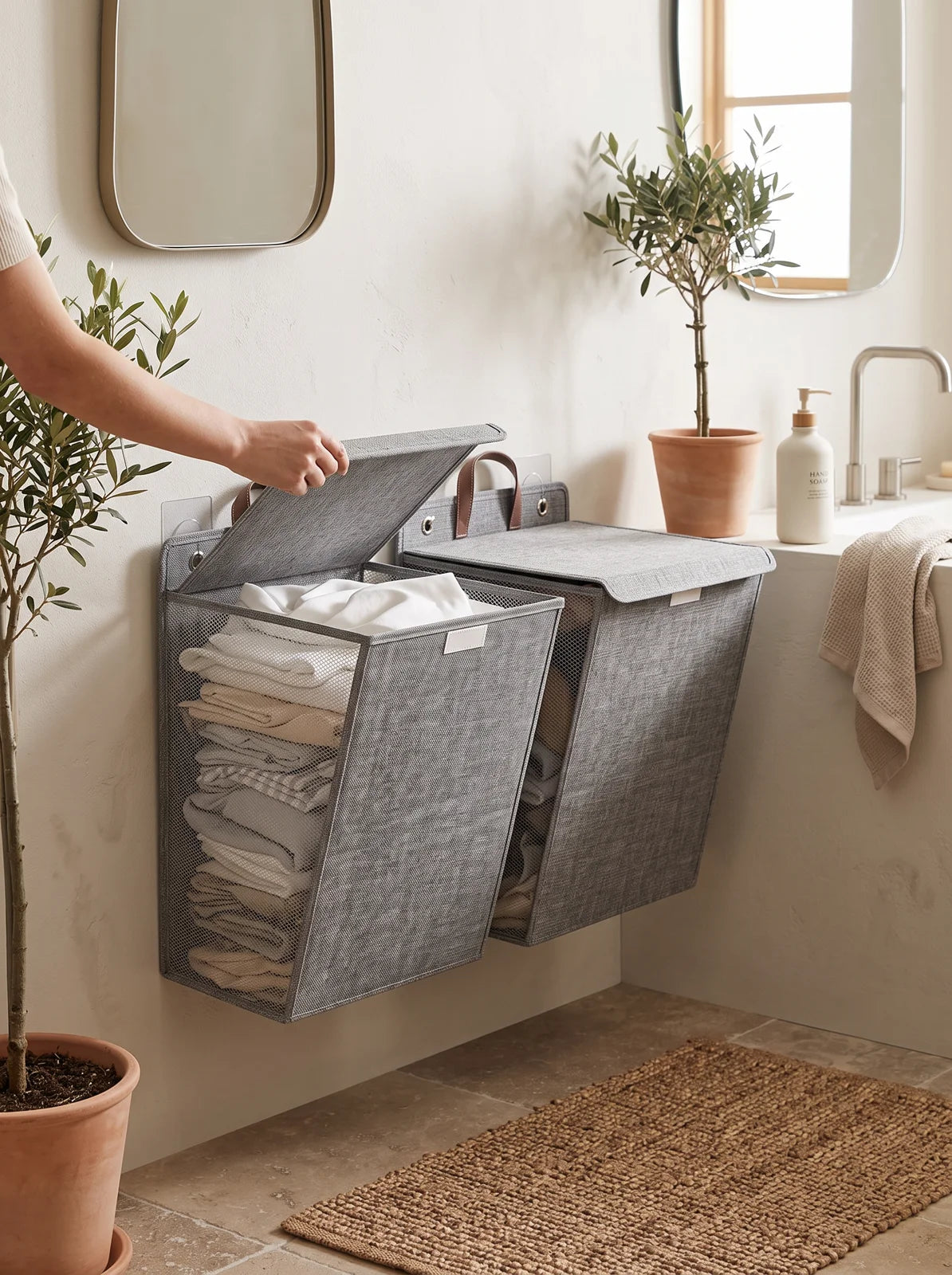Wallora Adhesive Laundry Basket - iwt3_image