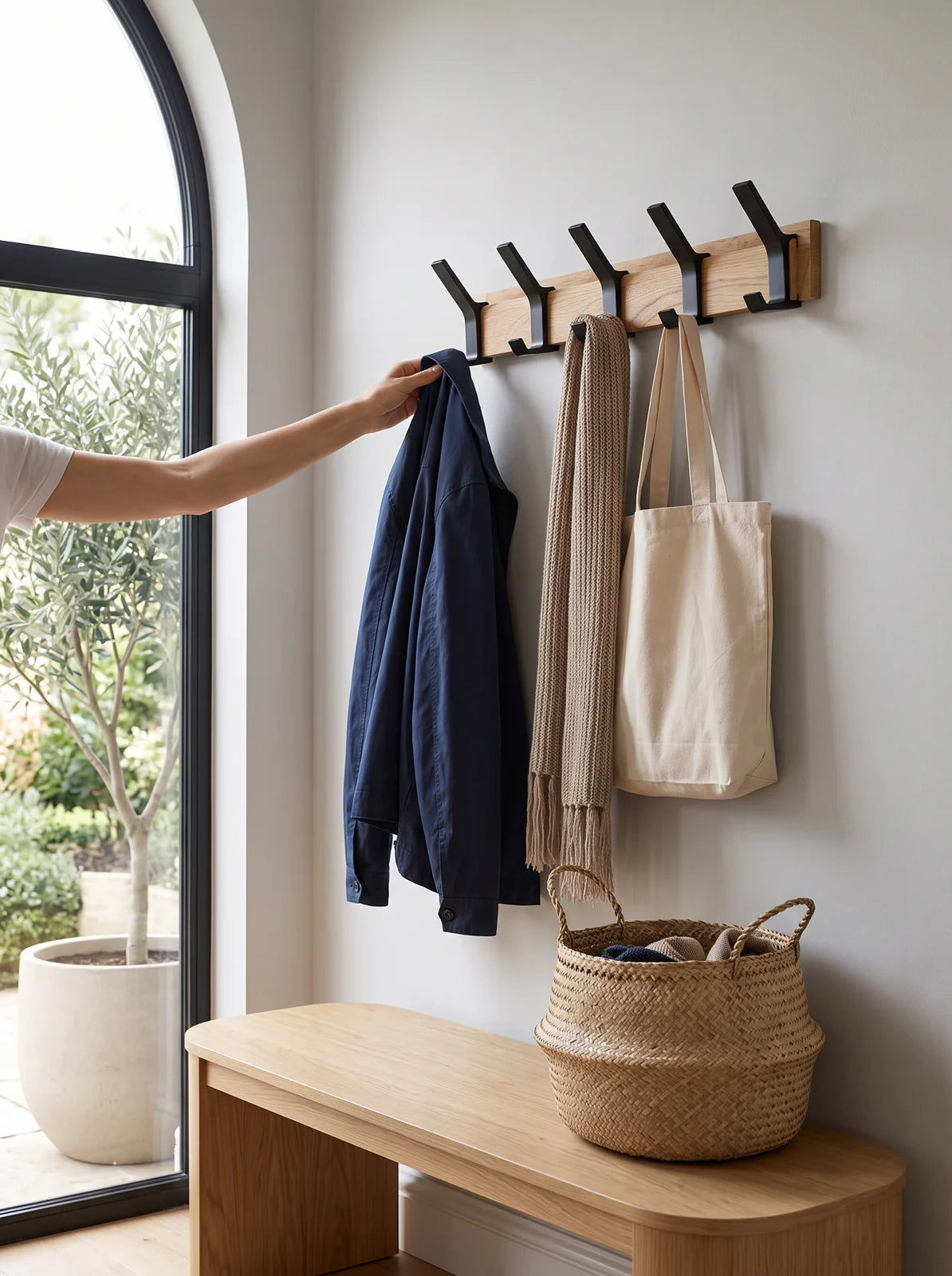 Nordic Wall-Mounted Coat Rack - iwt3_image