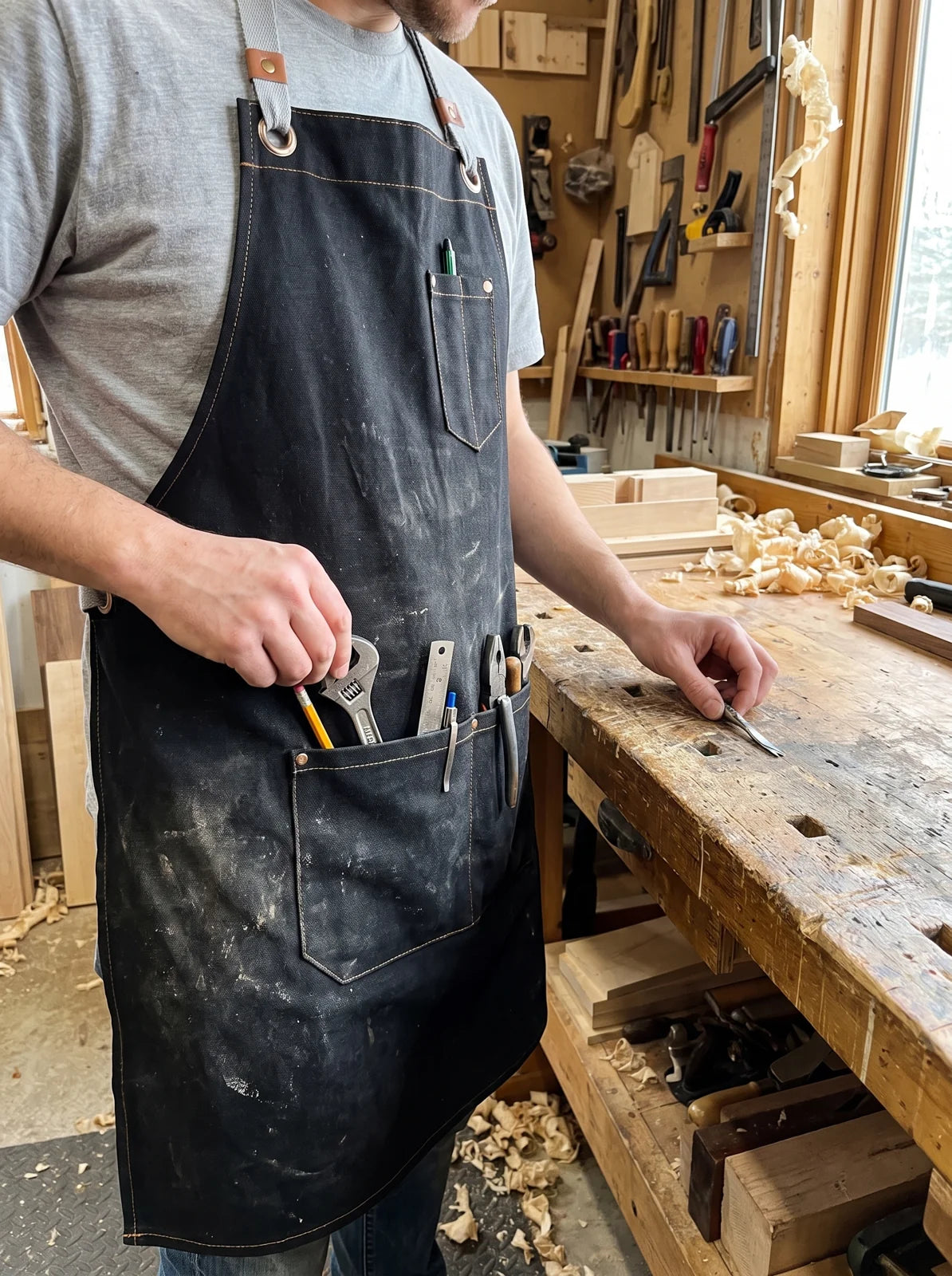 WorkEase Waterproof Canvas Apron - iwt3_image