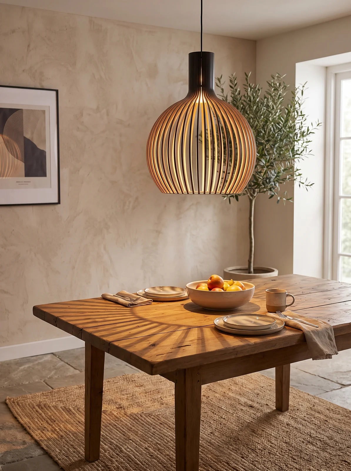 Handcrafted Wooden Pendant Light - iwt1_image