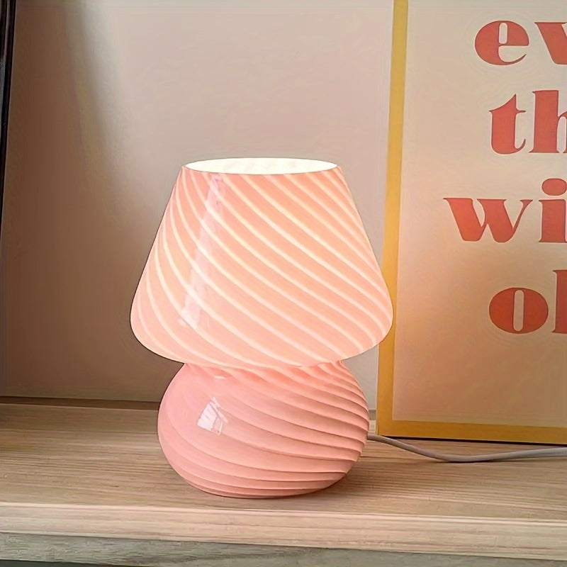 Lampe champignon en verre de style Murano