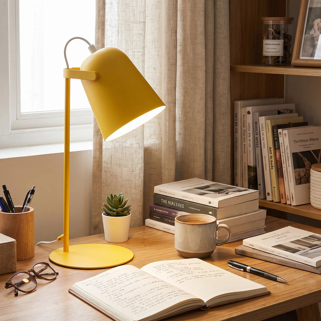 Nordic Metal LED Desk Lamp - Yellow (webp)
