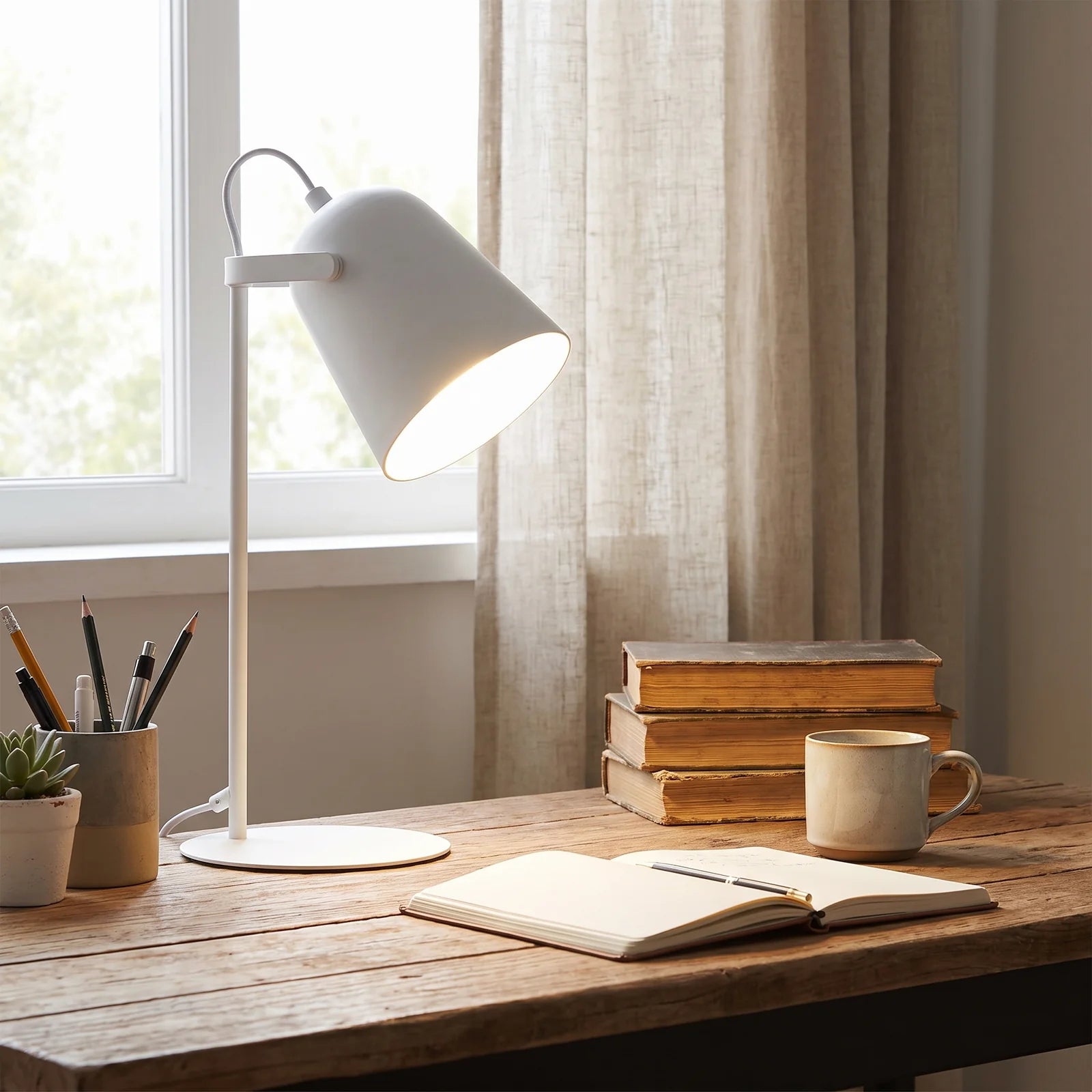 Nordic Metal LED Desk Lamp - White (webp)