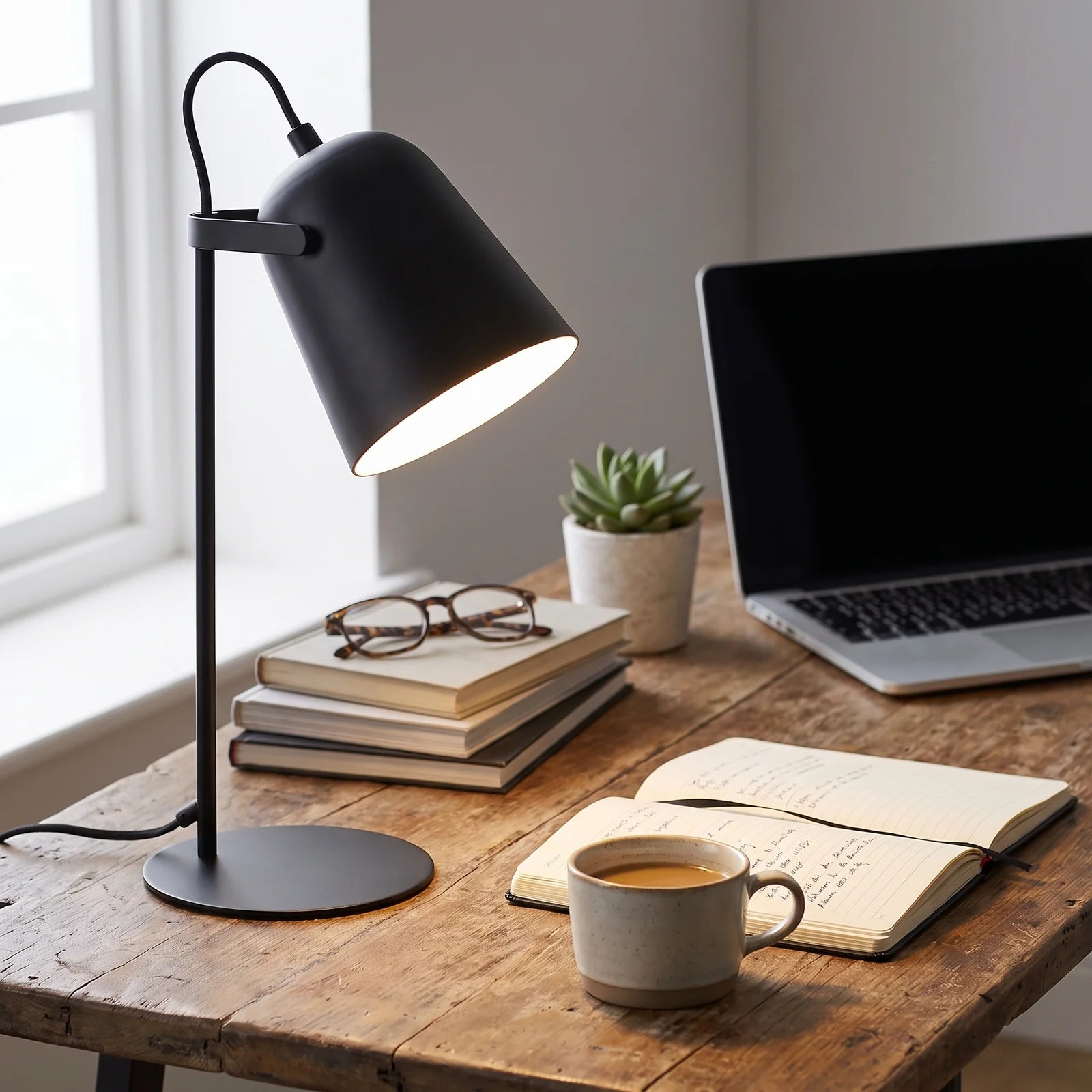 Nordic Metal LED Desk Lamp - Black (webp)