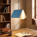 Flying Book Pendant Light | Modern Book-Inspired Ceiling Lamp - Blue (webp)