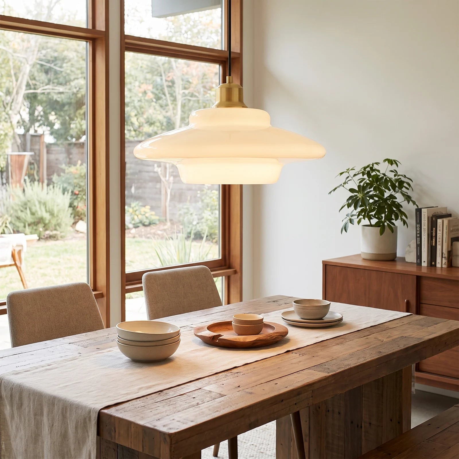 White Glass Pendant Light - C (webp)