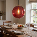 Modern Glass Ball Pendant Light | Nordic Elegance for Every Space - Red (webp)
