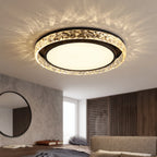 Crystal Halo LED Ceiling Light | Remote Dimmable Flush Mount - Black (webp)