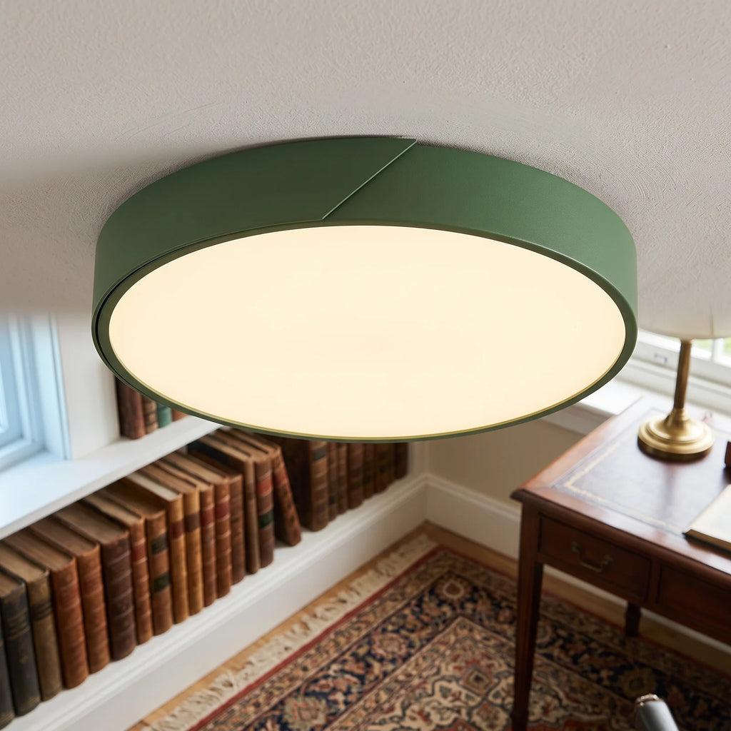 LED Ceiling Light | Modern Nordic Wooden Design - Green (webp)