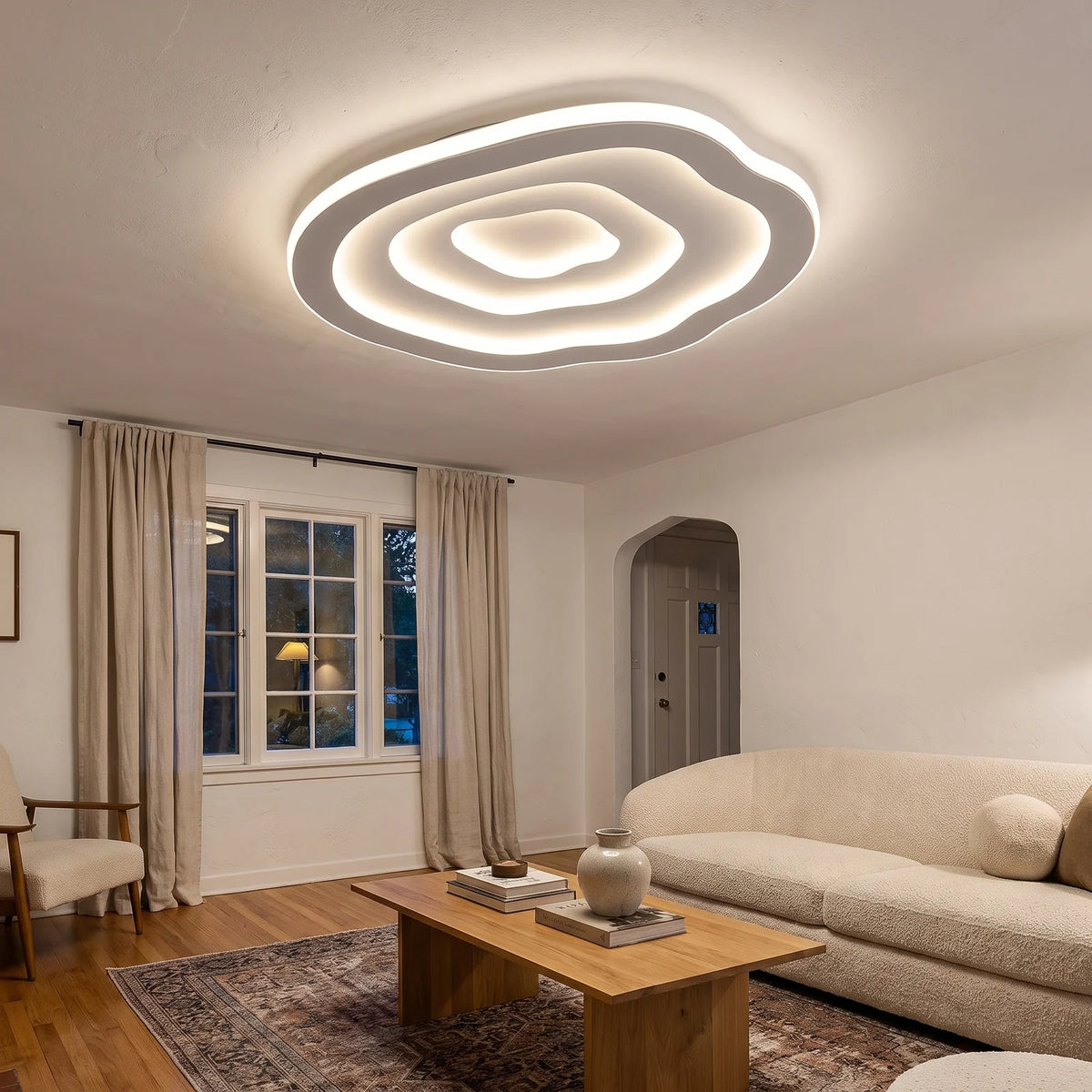Ripple LED Ceiling Lamp | Modern Flush Mount Light - Default (webp)