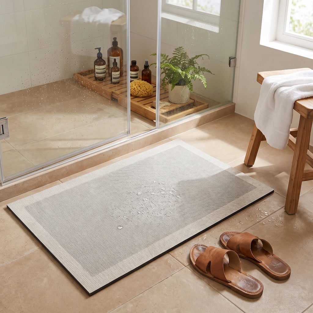 Super Absorbent Bath Mat | Quick-Dry Non-Slip Bathroom Floor Mat - A