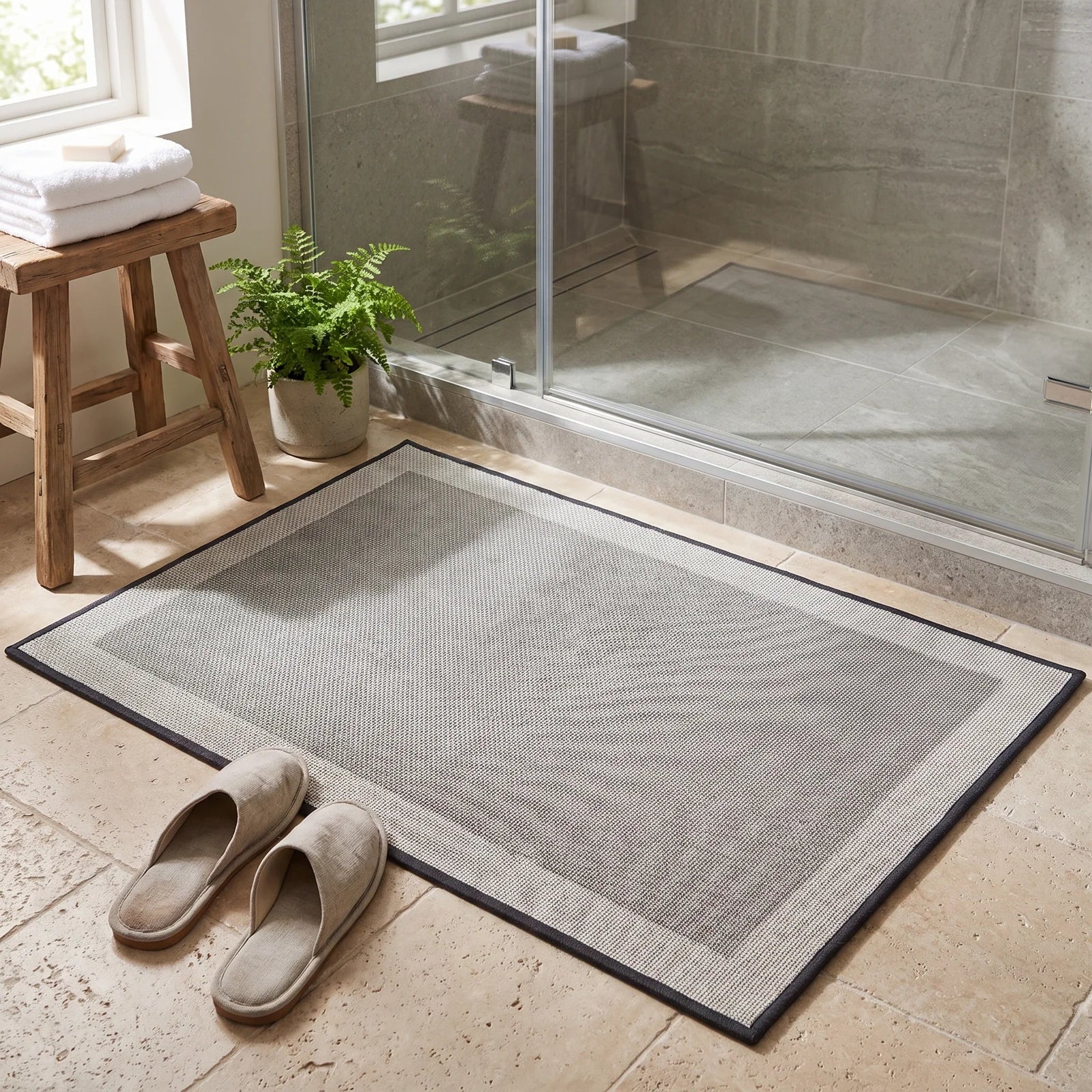Super Absorbent Bath Mat | Quick-Dry Non-Slip Bathroom Floor Mat - D