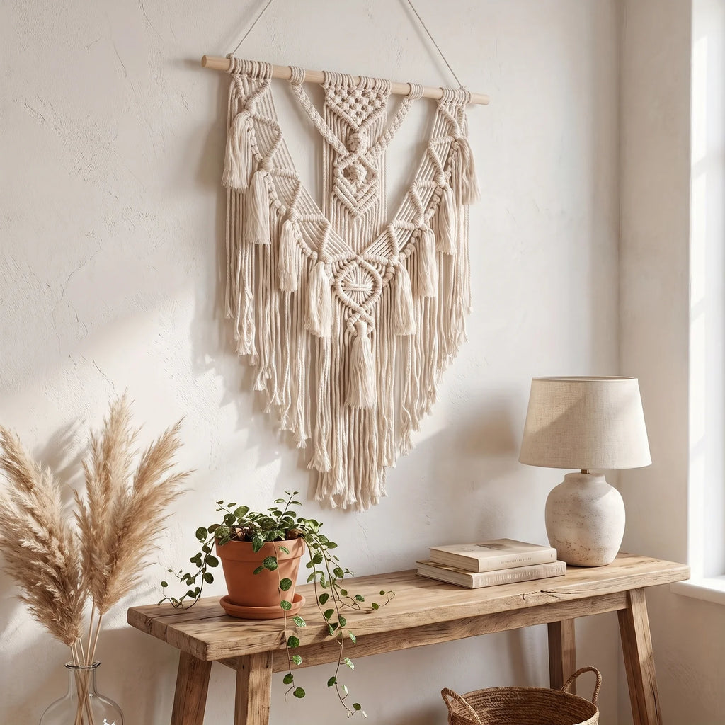 Bohemian Macrame Wall Hanging | Handcrafted Woven Tapestry