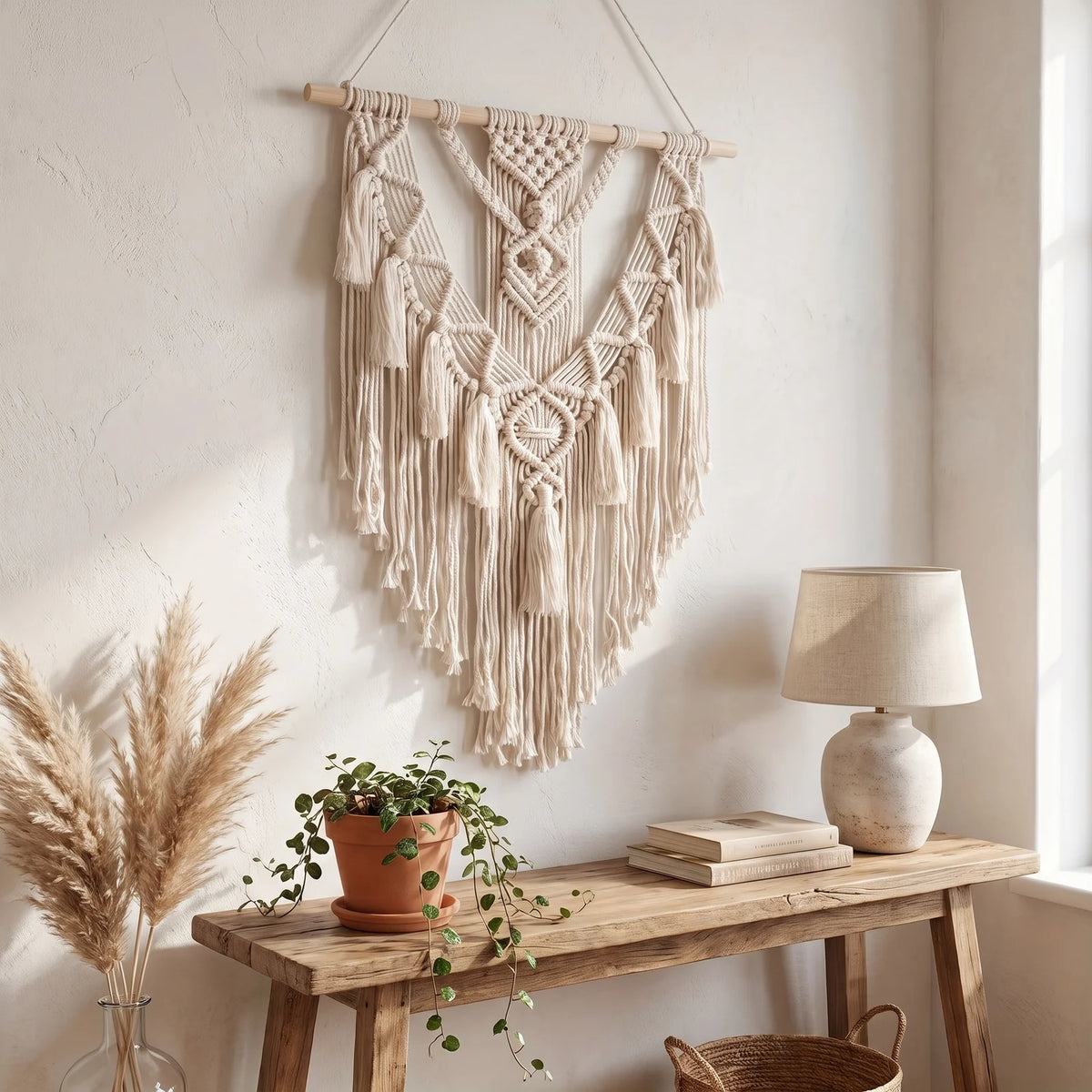 Bohemian Macrame Wall Hanging | Handcrafted Woven Tapestry