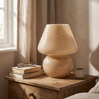 Murano-Style Glass Mushroom Lamp | USB Dimmable Table Light