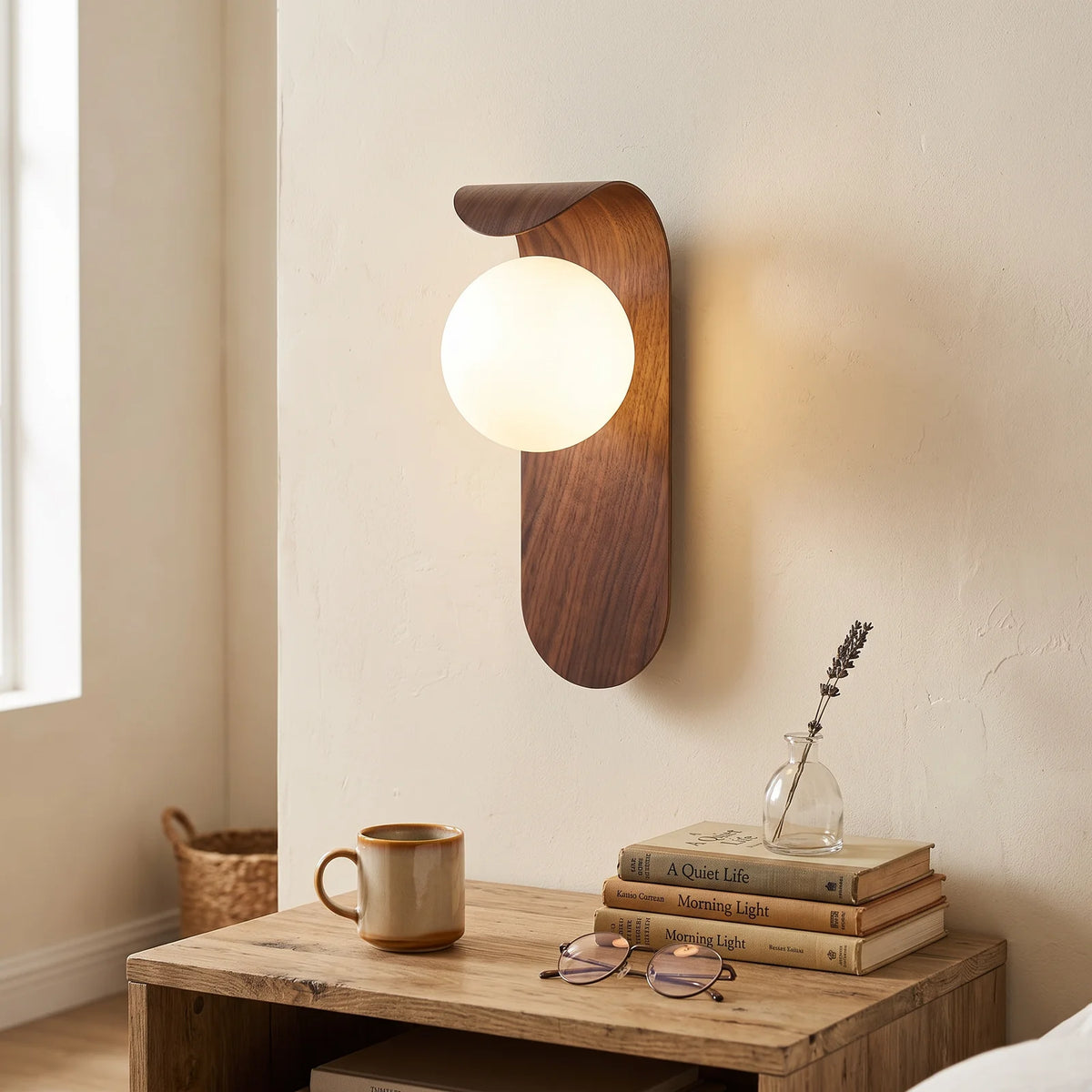 Icar Scandinavian LED Wall Lamp | Minimalist Wooden Design