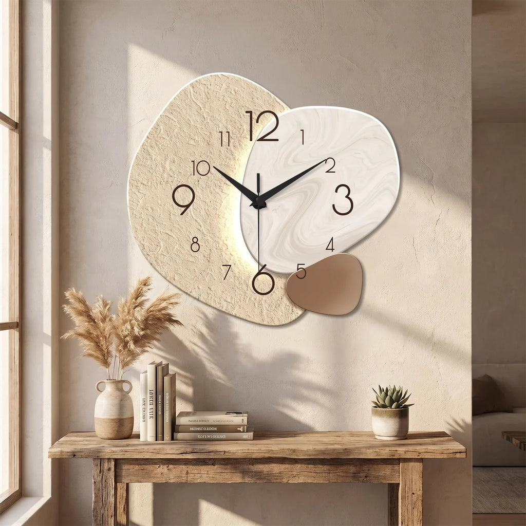 TempoStone | Modern Simple Wall Clock | Silent Quartz Design