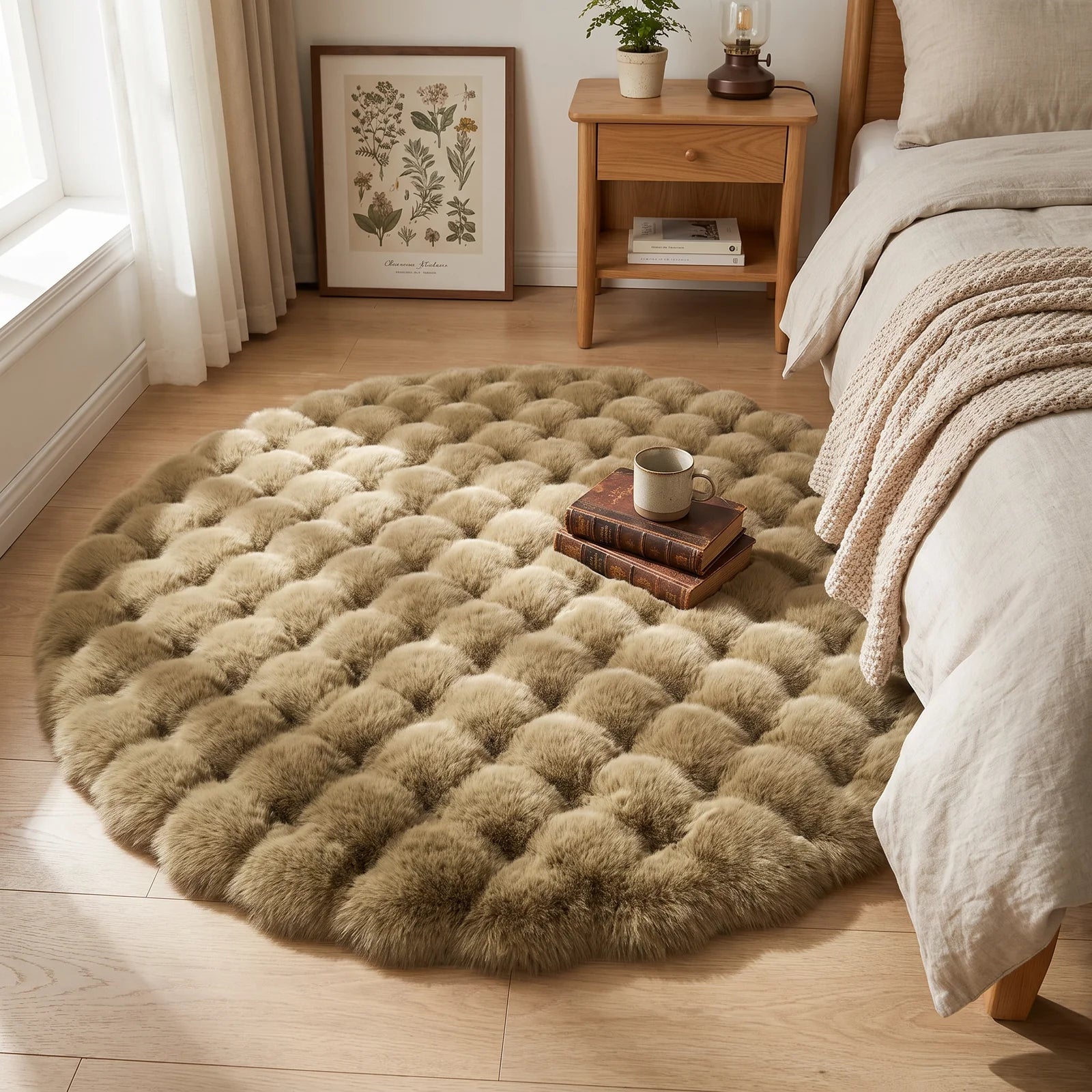 Cloud Comfort Round Bubble Rug | Soft Fluffy Circle Carpet