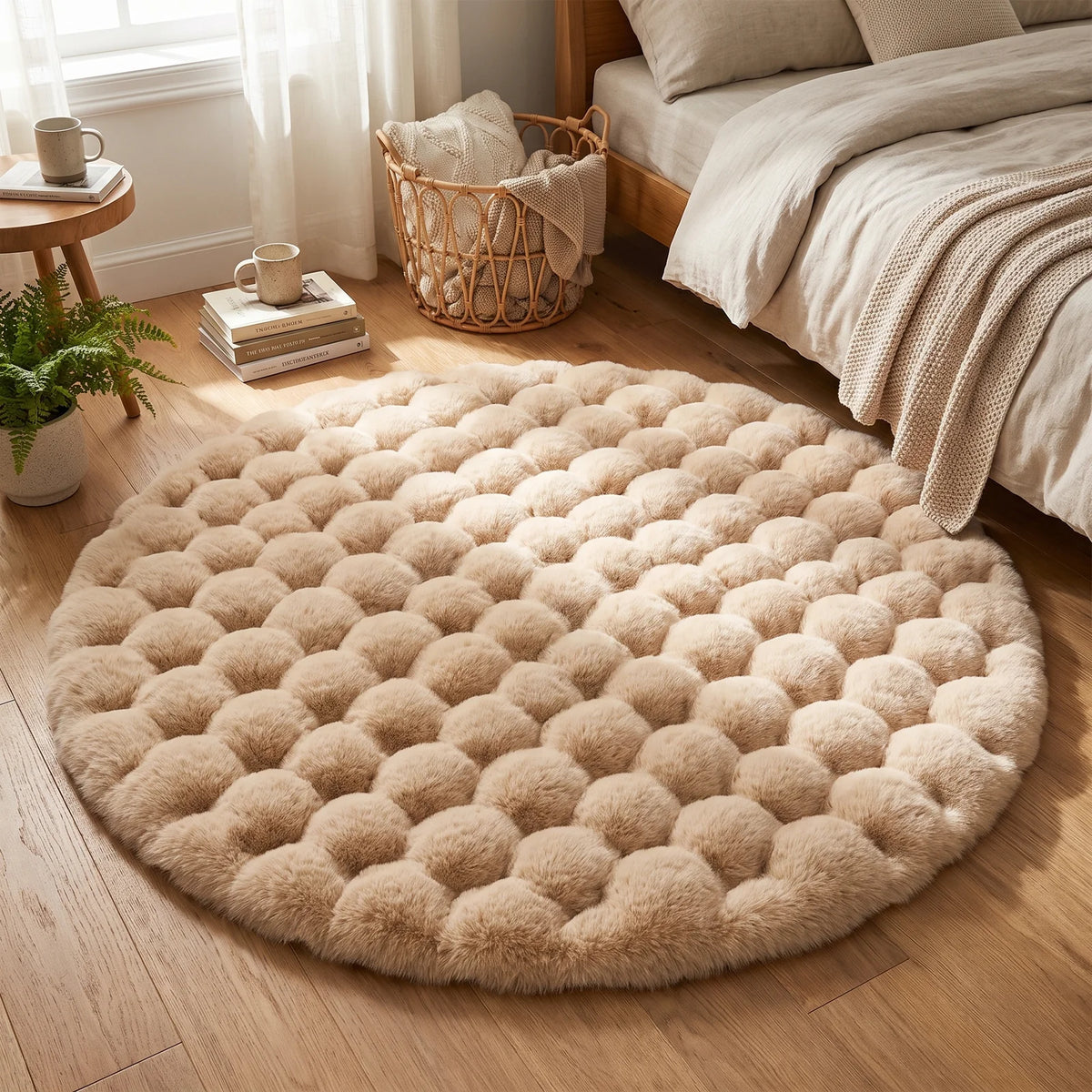 Cloud Comfort Round Bubble Rug | Soft Fluffy Circle Carpet