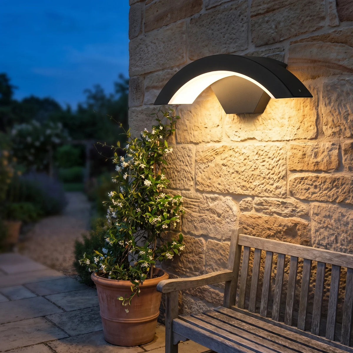 Modern Outdoor Wall Light Black