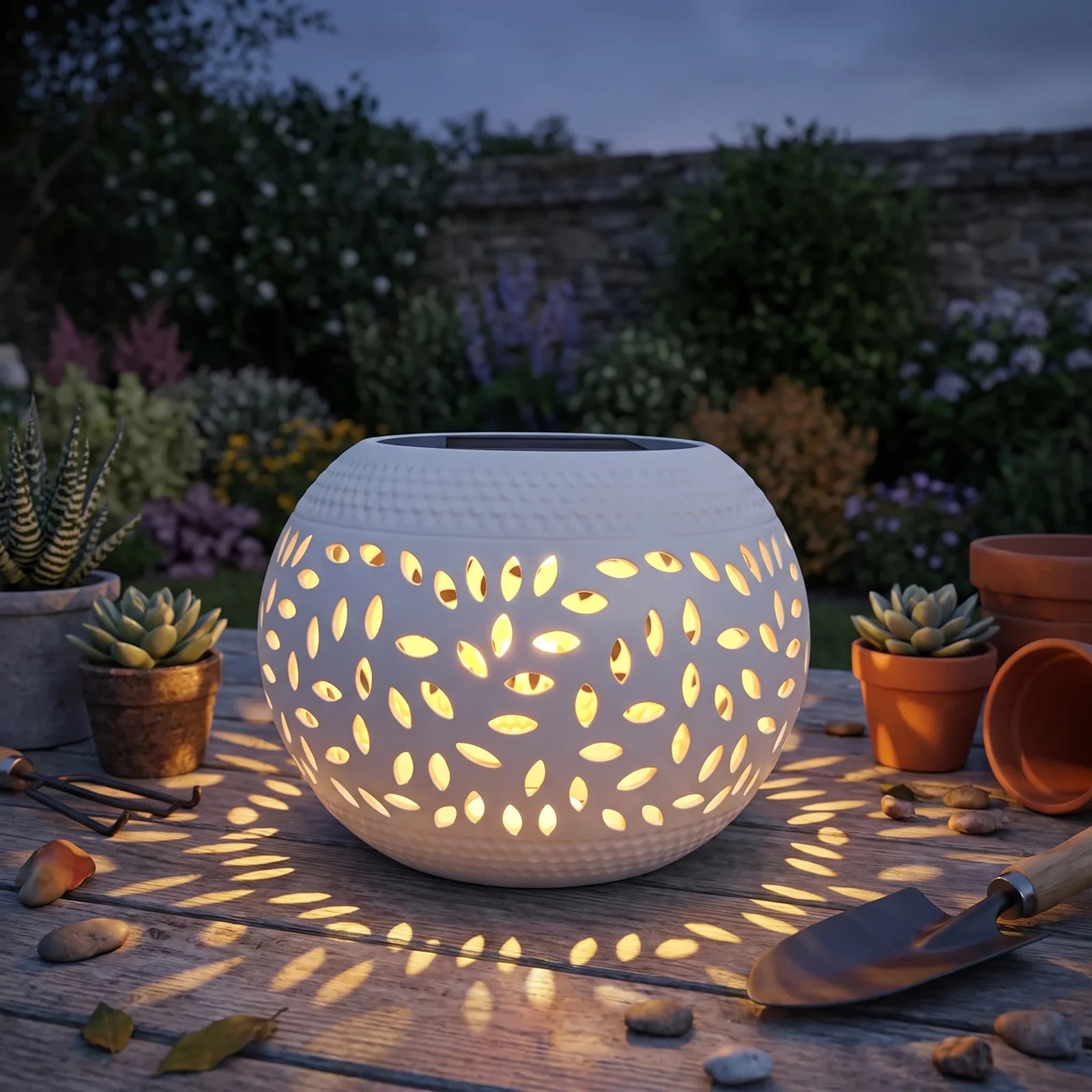 Lumopattern Solar Garden Light White