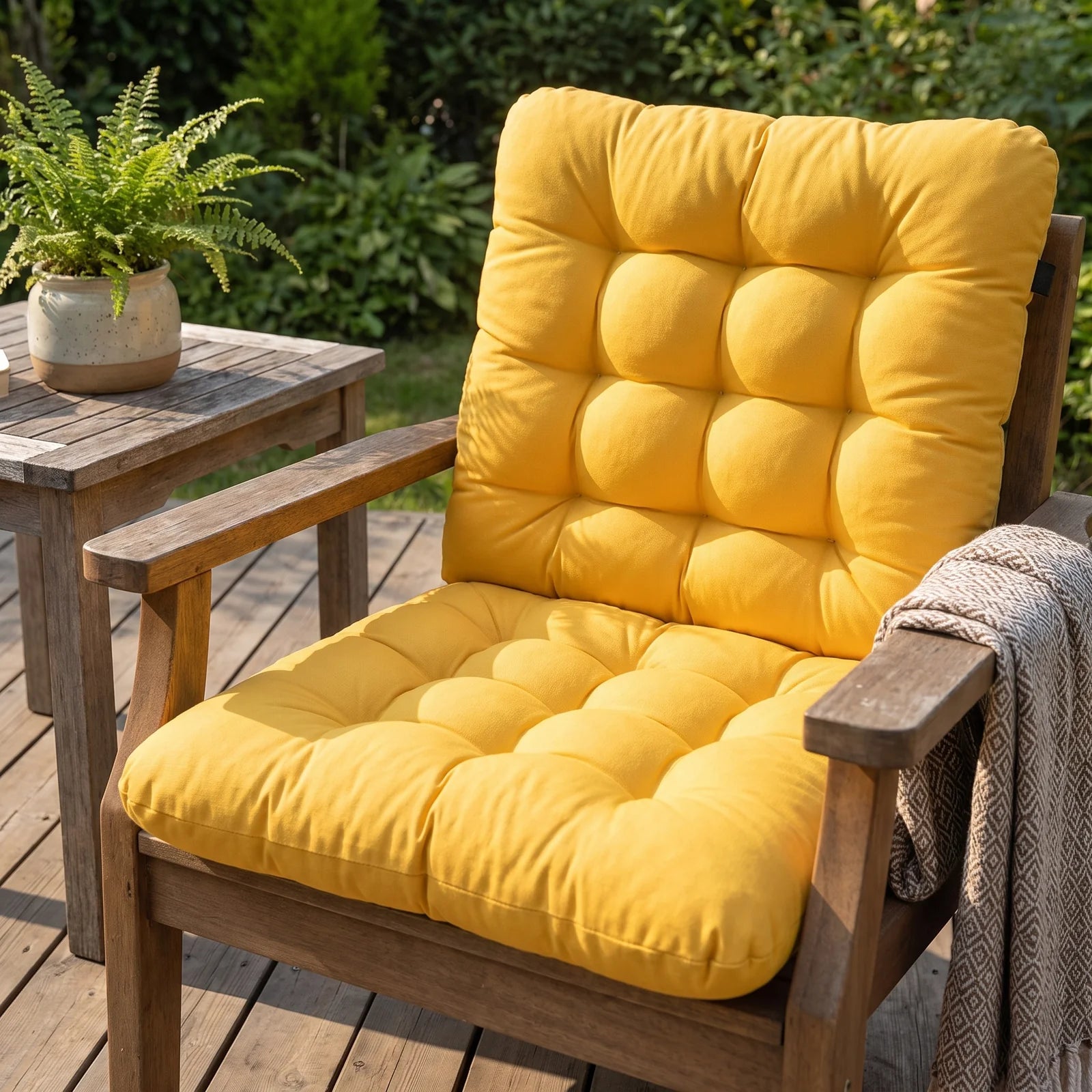 Outdoor Chair Cushion Yellow