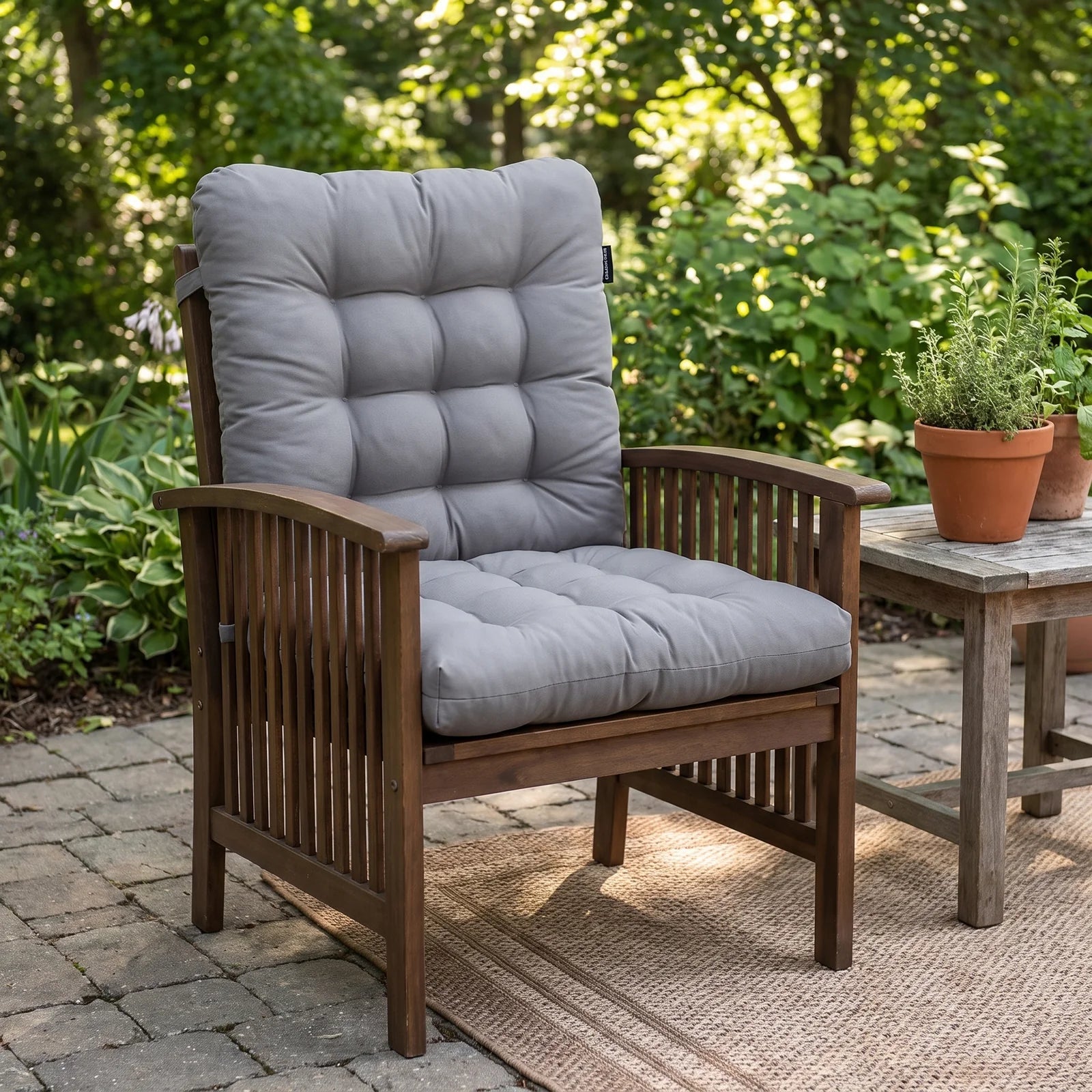 Outdoor Chair Cushion Gray