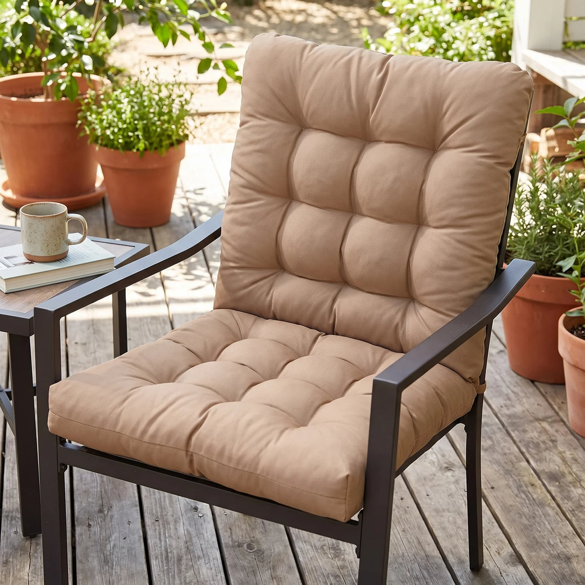 Outdoor Chair Cushion Light Brown